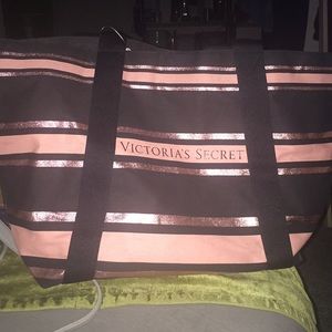 Victoria Secret tote bag in pink and black